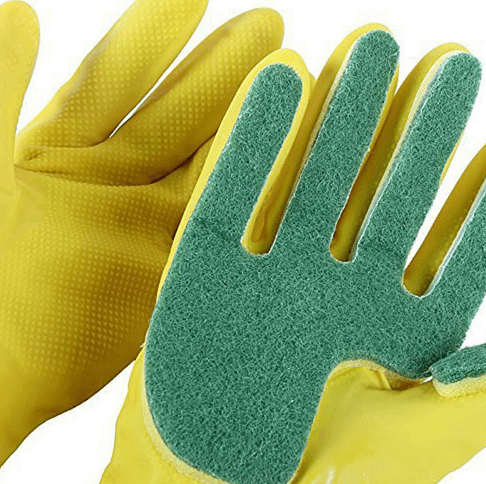 1 Pair Creative Home Washing Cleaning Gloves Garden Kitchen Dish Sponge Fingers Rubber Household Cleaning Gloves for Dishwashing - Amazitshop
