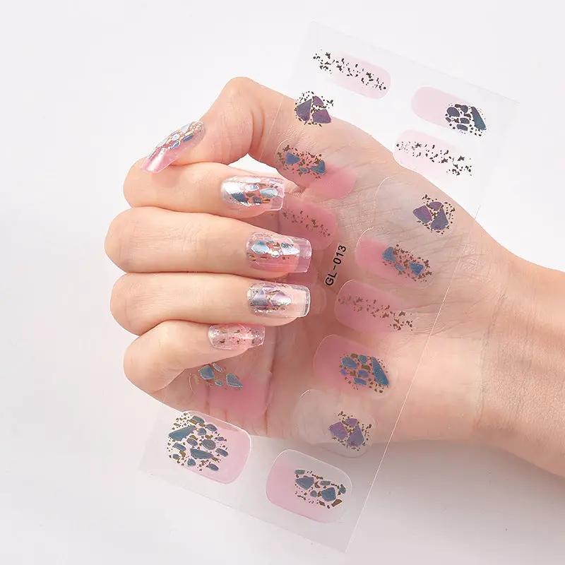 Gilding Cat's Eye Letter Color Nail Sticker by amazitshop