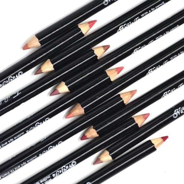 12 Colors Matte Lip Liner Single - Amazitshop