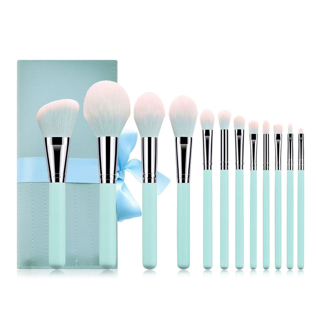 12 light blue makeup brushes - Amazitshop