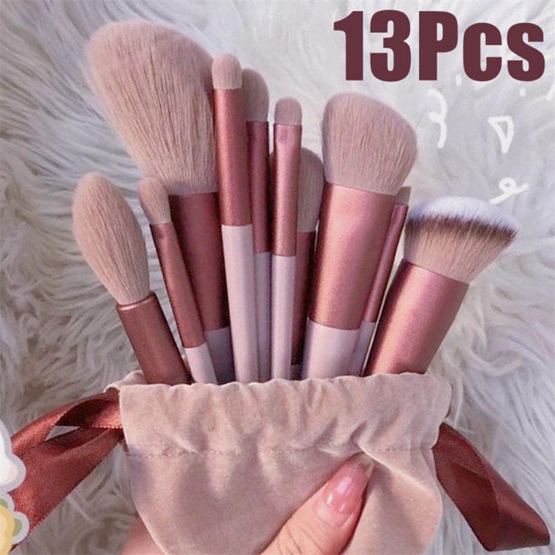 13 Pcs Makeup Brush Set Make Up Concealer Brush Blush Powder Brush Eye Shadow Highlighter Foundation Brush Cosmetic Beauty Tools - Amazitshop