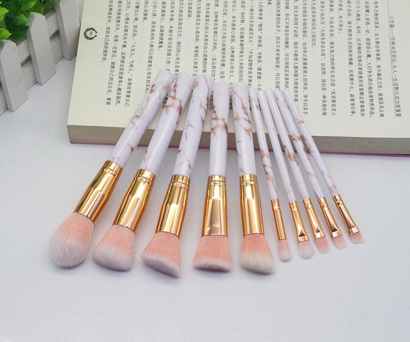 15 Marbled Design Makeup Brushes Set - Amazitshop