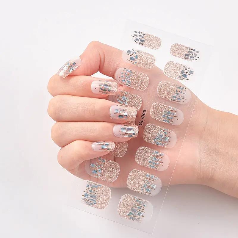 Gilding Cat's Eye Letter Color Nail Sticker by amazitshop