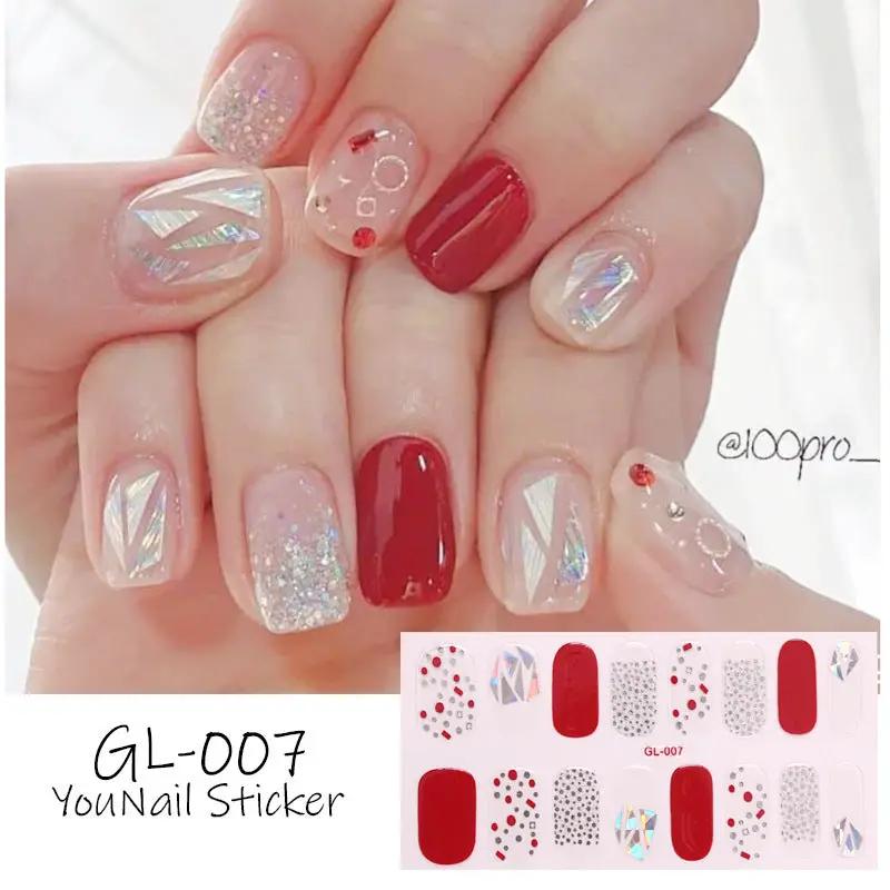 Gilding Cat's Eye Letter Color Nail Sticker by amazitshop