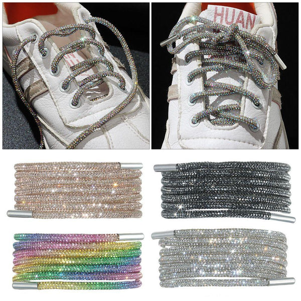 1PC Rhinestone Shoelaces Casual Sneaker Round Shoe Laces - Amazitshop