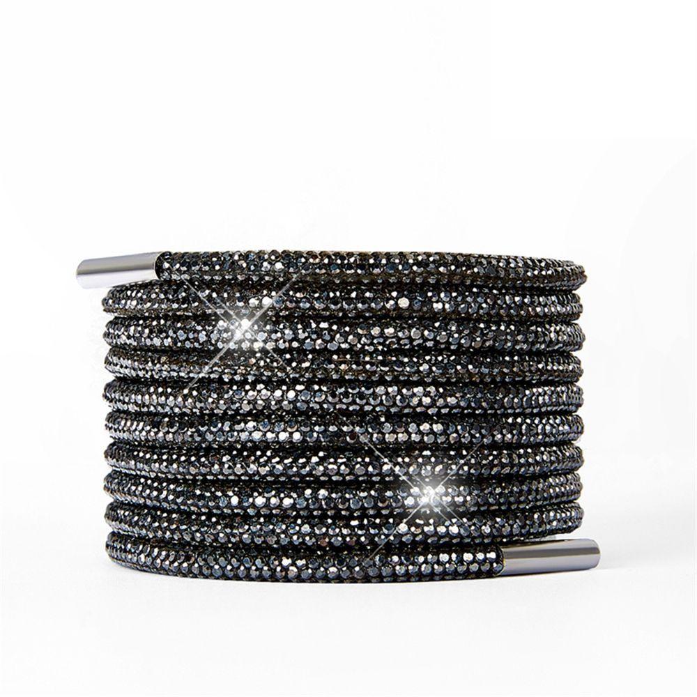 1PC Rhinestone Shoelaces Casual Sneaker Round Shoe Laces - Amazitshop