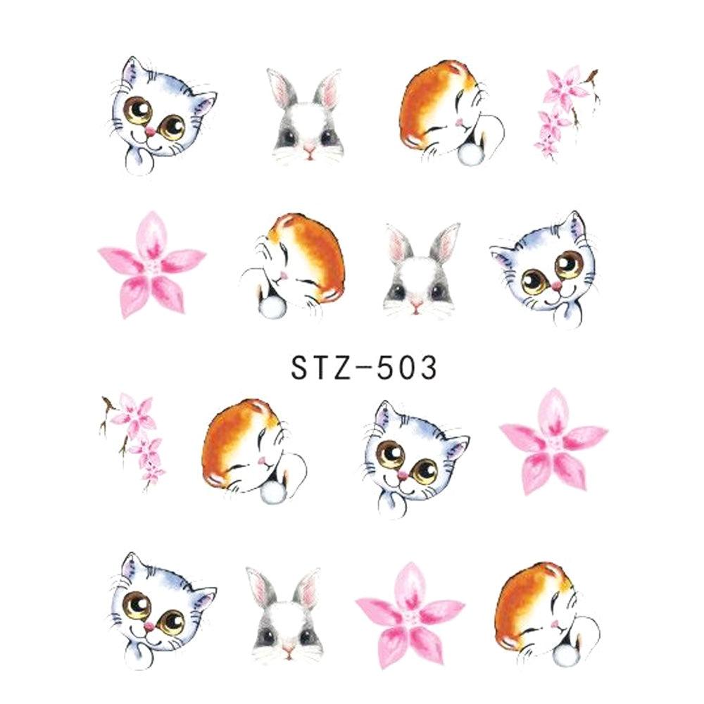 1pcs Nail Sticker Butterfly Flower Water Transfer Decal Sliders for Nail Art Decoration Tattoo Manicure Wraps Tools Tip JISTZ508 - Amazitshop