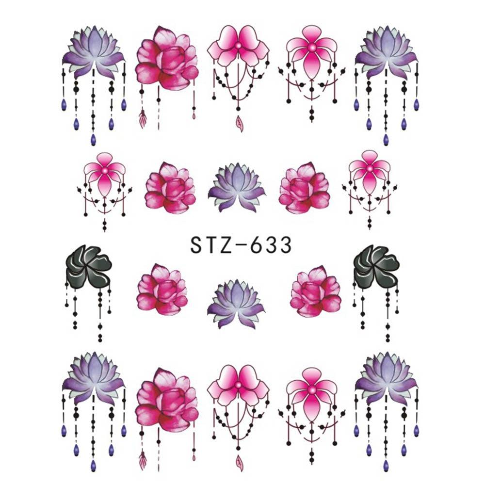 1pcs Nail Sticker Butterfly Flower Water Transfer Decal Sliders for Nail Art Decoration Tattoo Manicure Wraps Tools Tip JISTZ508 - Amazitshop