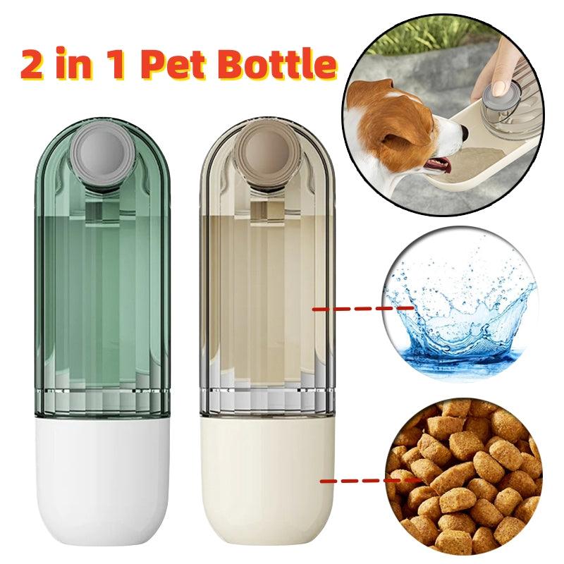 2 In 1 Pet Water Cup Segment Design Green Dog Walking Portable Drinking Cup Dog Feeding Supplies Pet Supplies Dog Walking Water Feeder Pets Products - Amazitshop