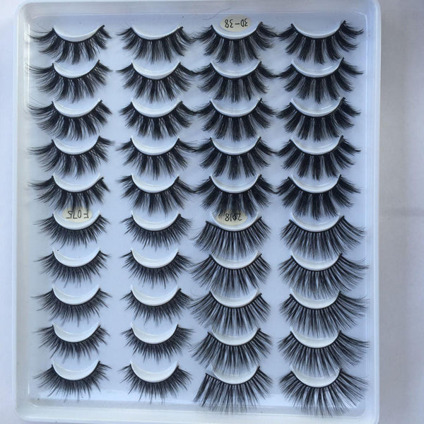 20 Pairs Of False Eyelashes Three - dimensional Multi - layer Mixed Eyelashes - Amazitshop