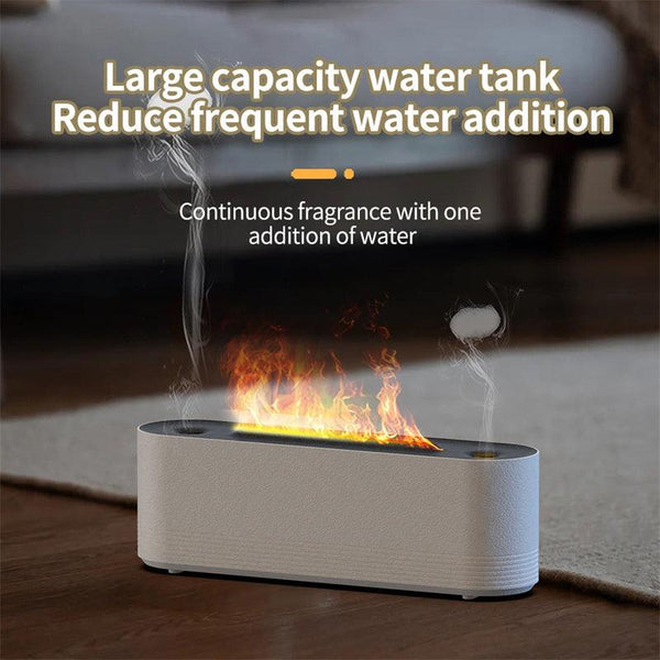 2023 Flame Air Humidifier Ultrasonic 7 Colors Aroma Diffuser LED Cool Mist Maker Fogger Essential Oil Room Fragrance Office Home Decor - Amazitshop
