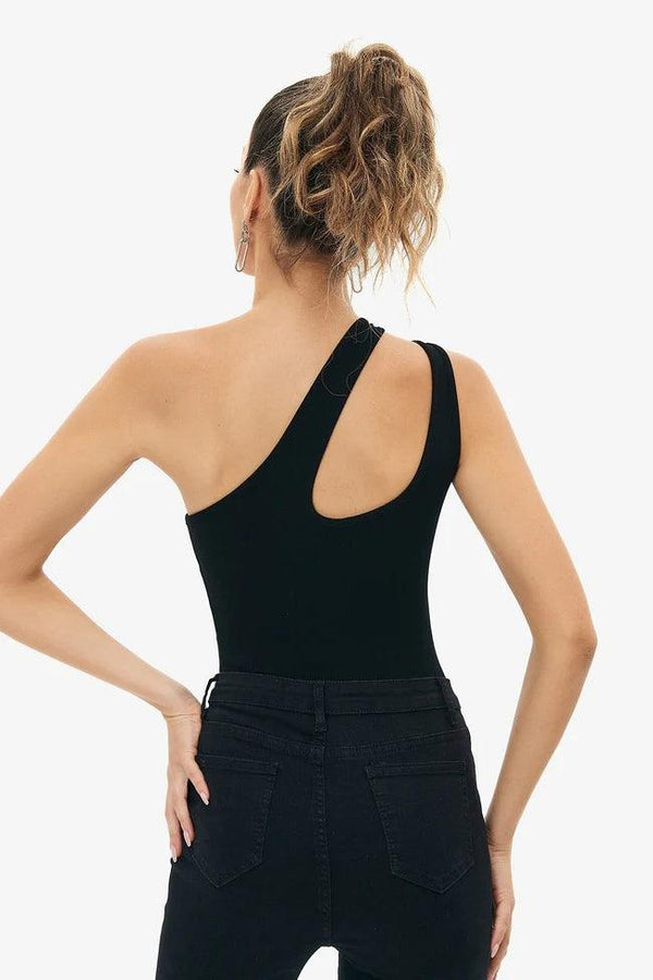 2023 Various - to - shoulder Hollow Solid Color Sleeveless Conjoined Top - Amazitshop