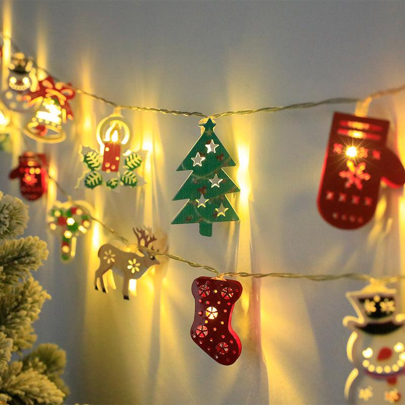 2024 Christmas LED Light String Santa Claus Elk Snowman Xmas Ornament String Light Christmas Decorations 2024 New Year Navidad Gift - Amazitshop
