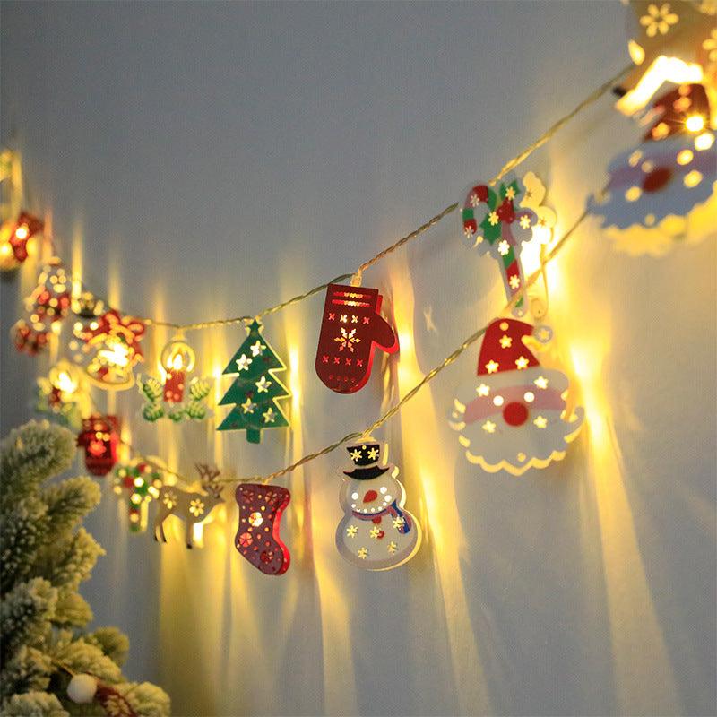 2024 Christmas LED Light String Santa Claus Elk Snowman Xmas Ornament String Light Christmas Decorations 2024 New Year Navidad Gift - Amazitshop