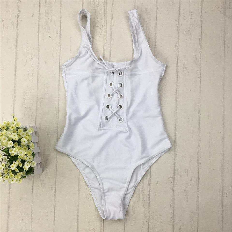 2024 one piece cut out swimwear Evage Pitaya Solid Women swimwear - Amazitshop