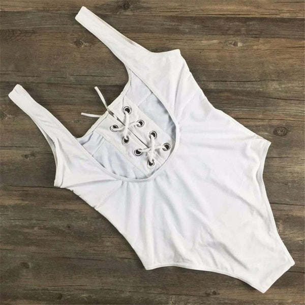 2024 one piece cut out swimwear Evage Pitaya Solid Women swimwear - Amazitshop