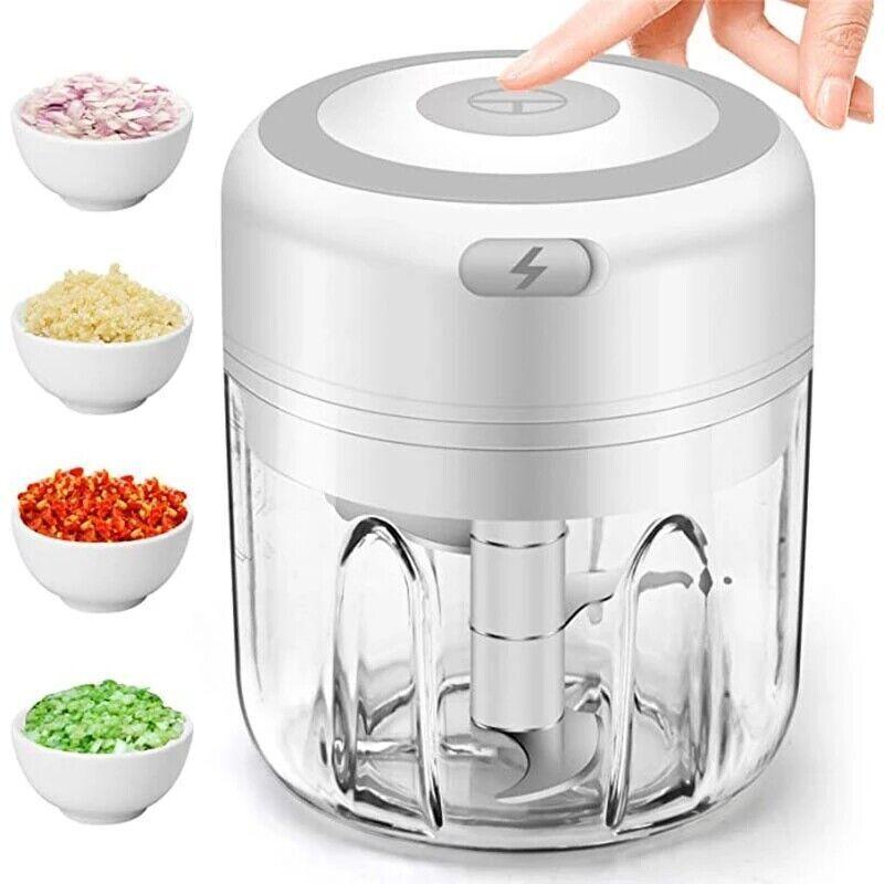 250ML Electric Garlic Food Chopper Vegetable Chopper Grinder Blender Crusher - Amazitshop