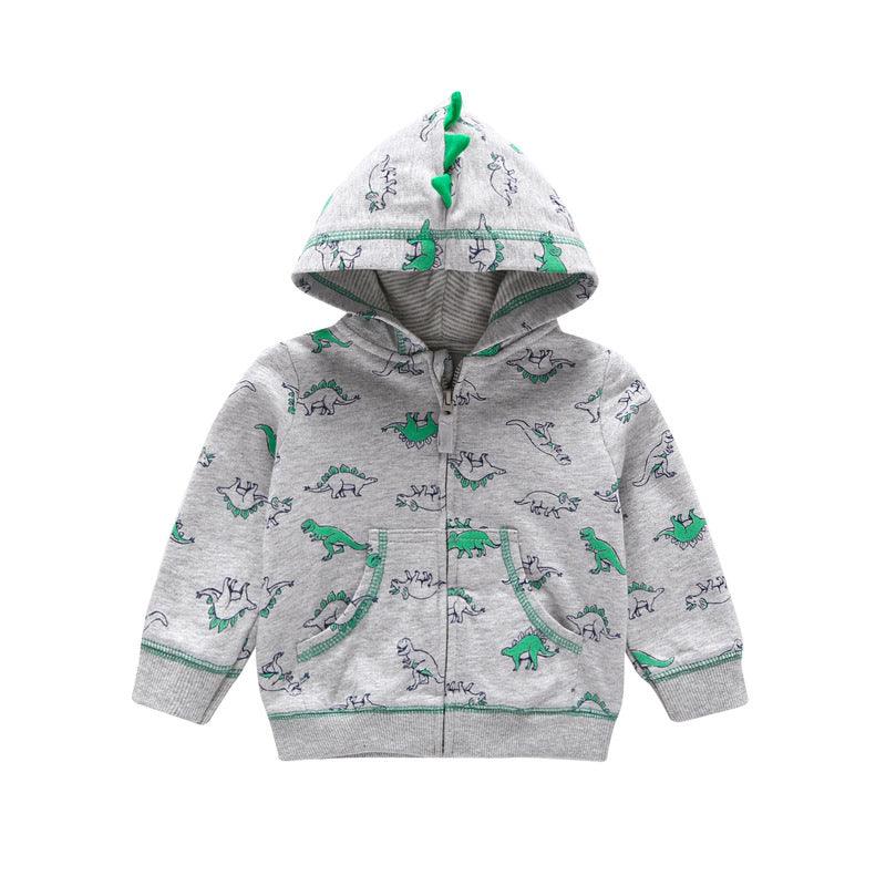27Kid Toddlers Hoodies Boys Girls Spring Jacket Little Baby Infant Dinosuar Cartoon Hooded Kids Cute Boys Outwear Sweatshirt - Amazitshop