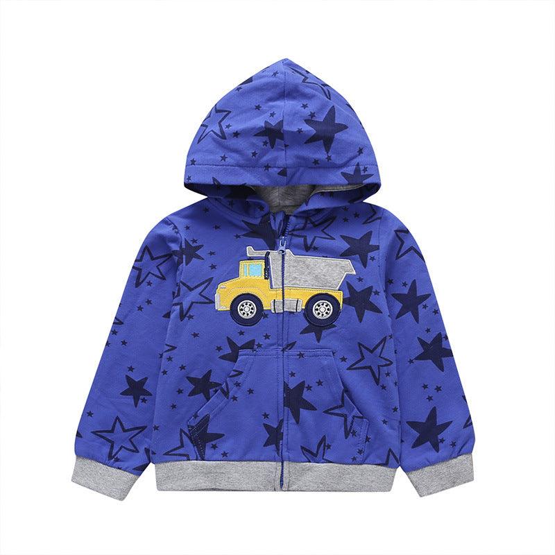27Kid Toddlers Hoodies Boys Girls Spring Jacket Little Baby Infant Dinosuar Cartoon Hooded Kids Cute Boys Outwear Sweatshirt - Amazitshop