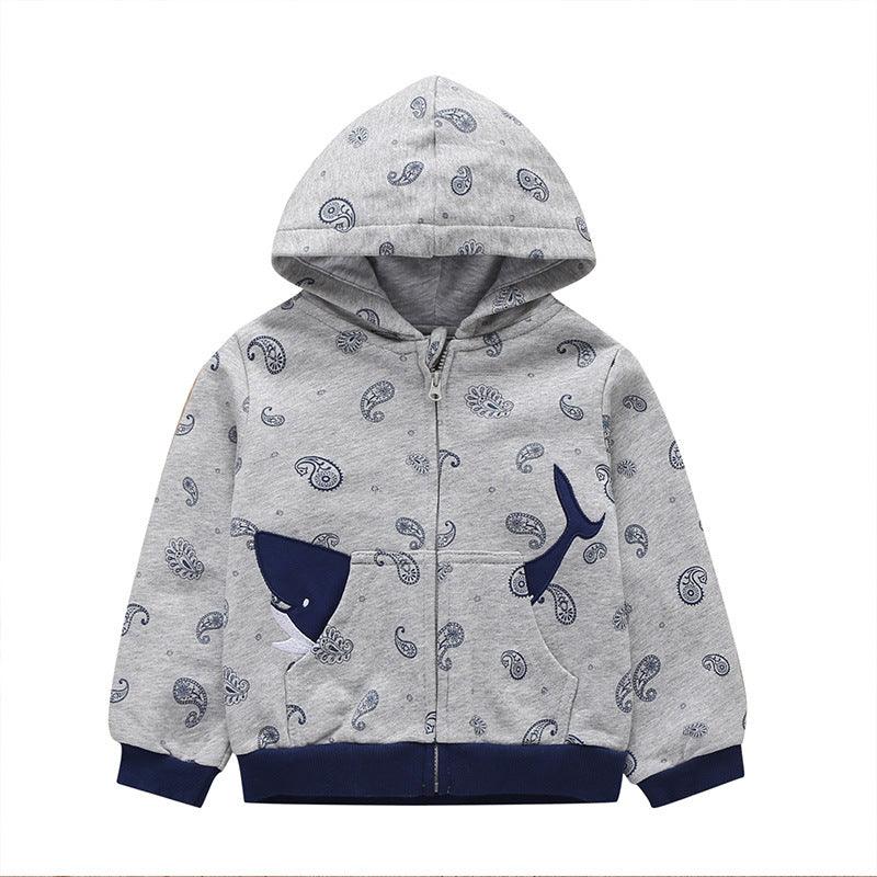 27Kid Toddlers Hoodies Boys Girls Spring Jacket Little Baby Infant Dinosuar Cartoon Hooded Kids Cute Boys Outwear Sweatshirt - Amazitshop