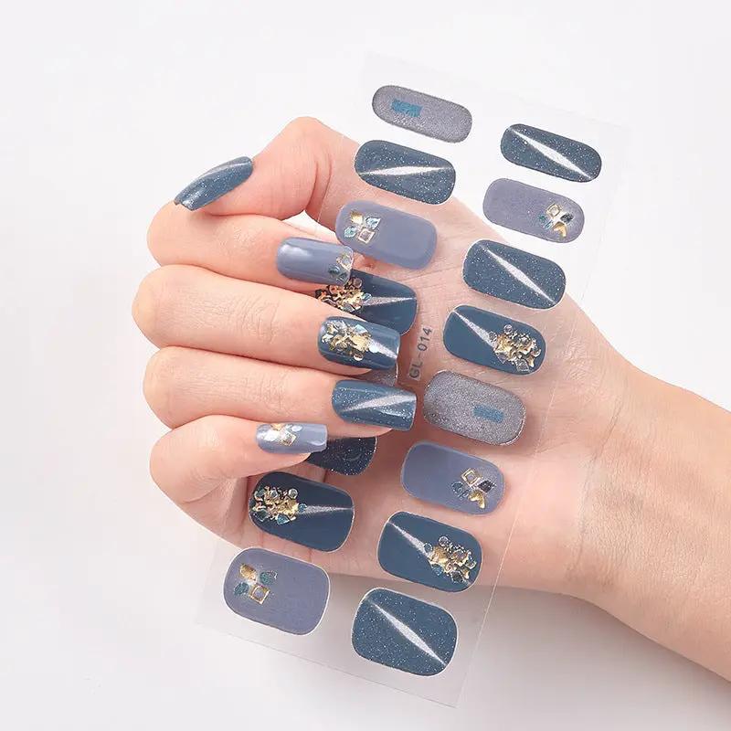 Gilding Cat's Eye Letter Color Nail Sticker by amazitshop