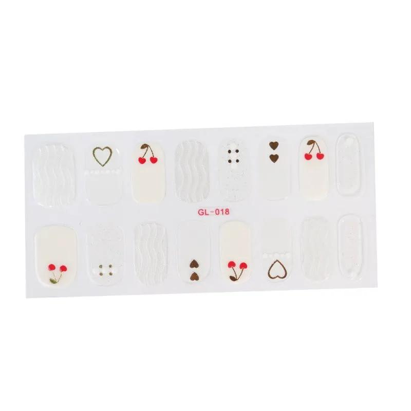 Gilding Cat's Eye Letter Color Nail Sticker by amazitshop