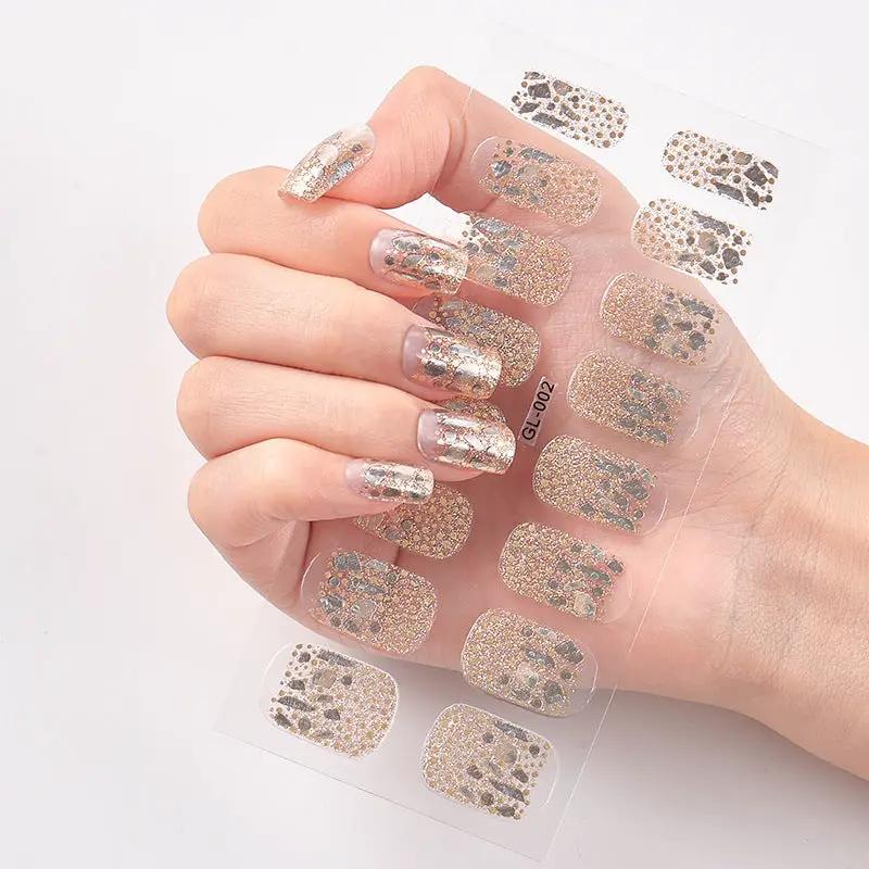 Gilding Cat's Eye Letter Color Nail Sticker by amazitshop