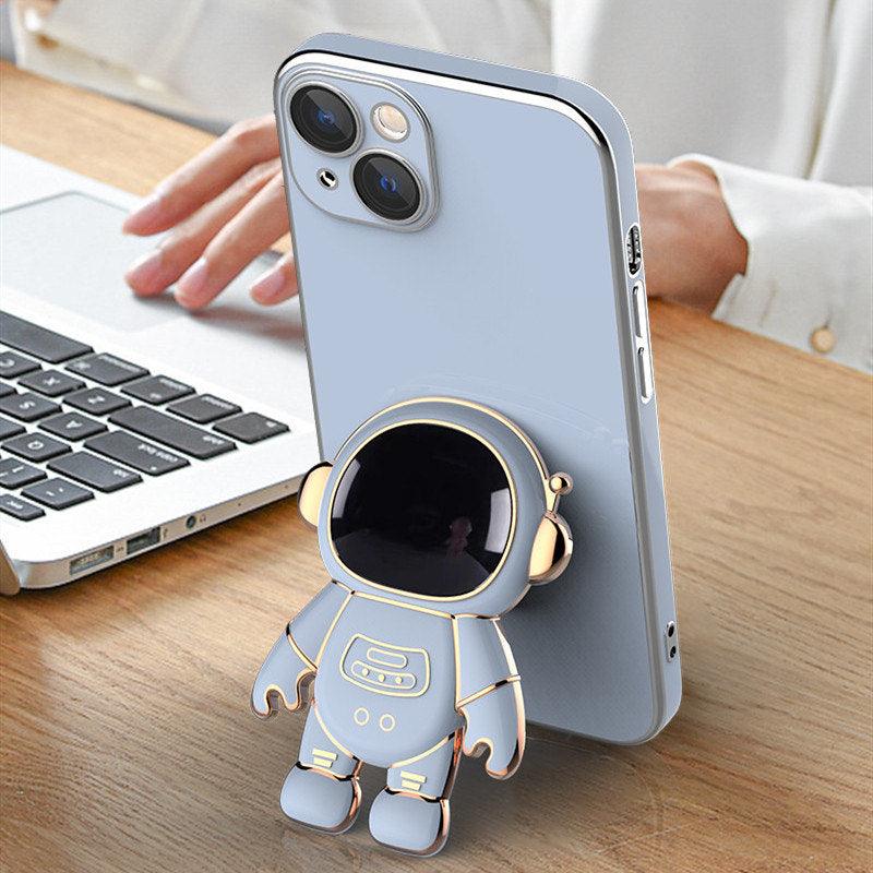 3D Astronaut Phone Case Anti - Drop Electroplating Bracket - Amazitshop