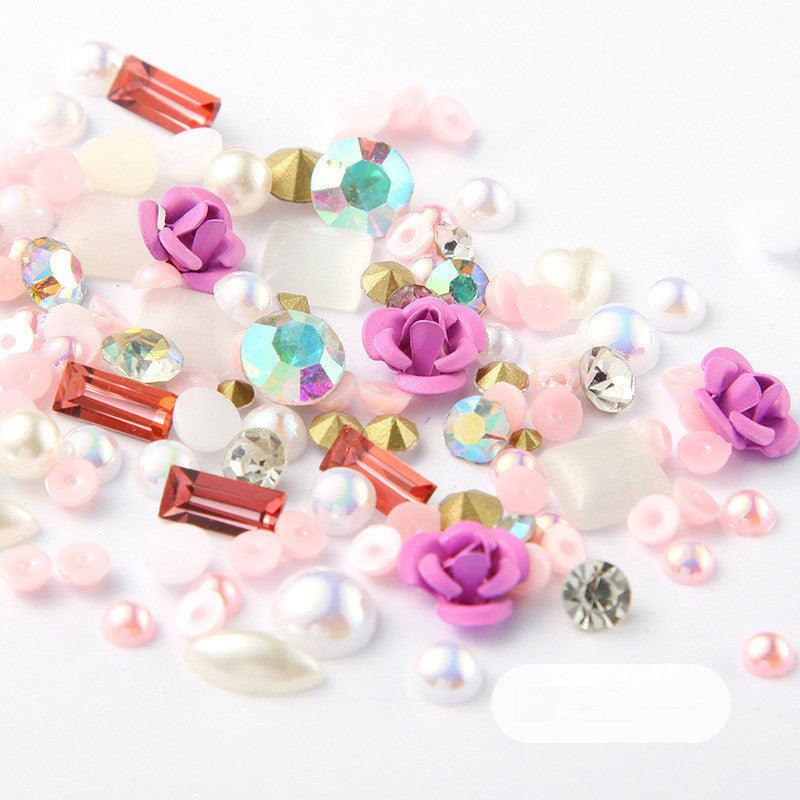 3D Nail Rhinestones Rose Jewelry Diamond DIY Gems Charming Mix Crystal Nail Art Decorations Gel Glitter Nail Accessories - Amazitshop