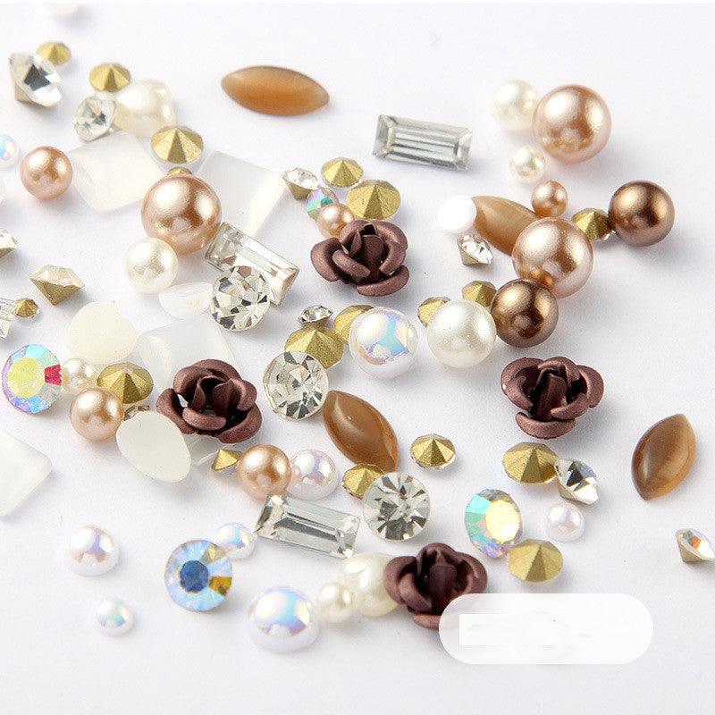 3D Nail Rhinestones Rose Jewelry Diamond DIY Gems Charming Mix Crystal Nail Art Decorations Gel Glitter Nail Accessories - Amazitshop
