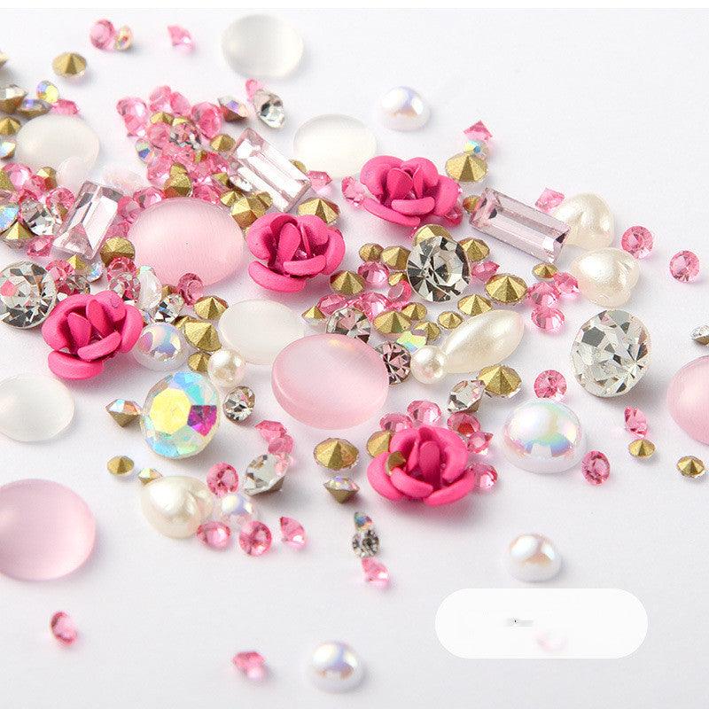 3D Nail Rhinestones Rose Jewelry Diamond DIY Gems Charming Mix Crystal Nail Art Decorations Gel Glitter Nail Accessories - Amazitshop