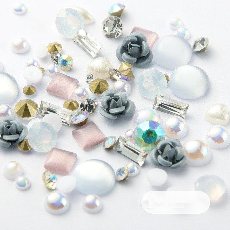 3D Nail Rhinestones Rose Jewelry Diamond DIY Gems Charming Mix Crystal Nail Art Decorations Gel Glitter Nail Accessories - Amazitshop
