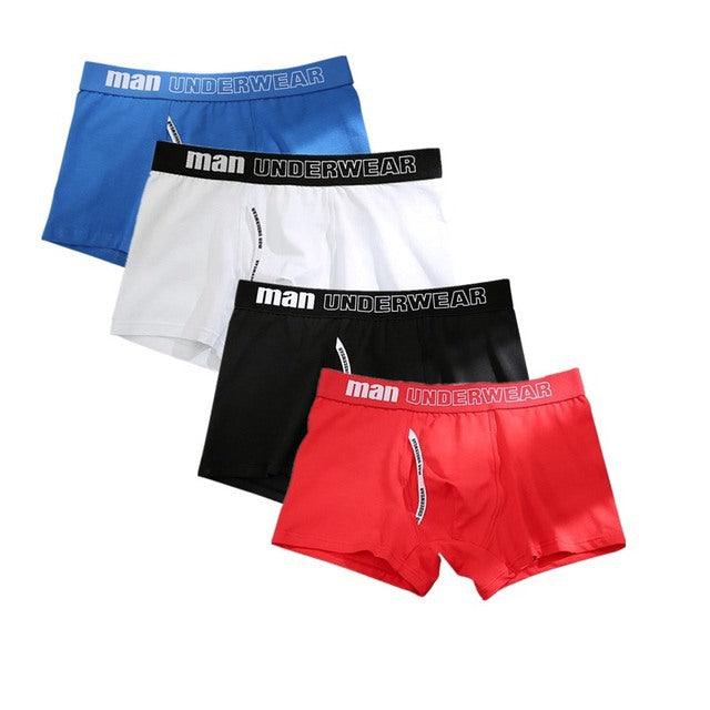4pcs Boxer Mens Cotton Underpants - Amazitshop
