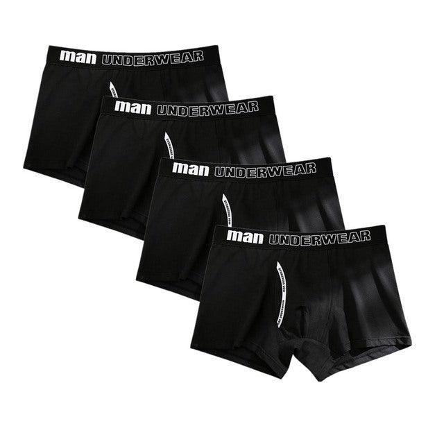 4pcs Boxer Mens Cotton Underpants - Amazitshop