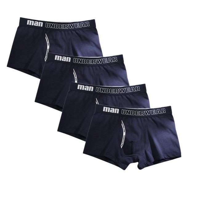 4pcs Boxer Mens Cotton Underpants - Amazitshop