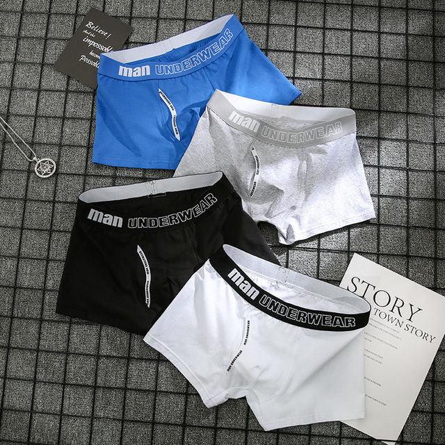4pcs Boxer Mens Cotton Underpants - Amazitshop