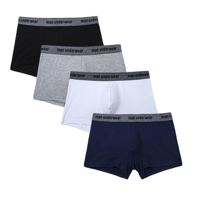 4pcs Boxer Mens Cotton Underpants - Amazitshop