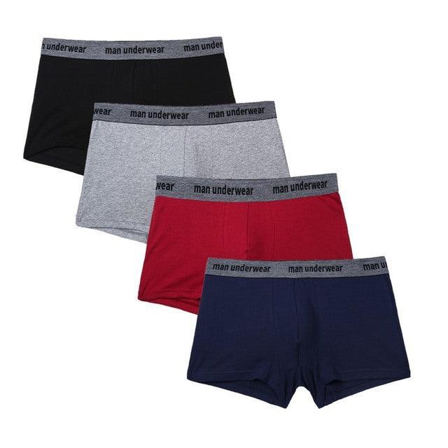 4pcs Boxer Mens Cotton Underpants - Amazitshop