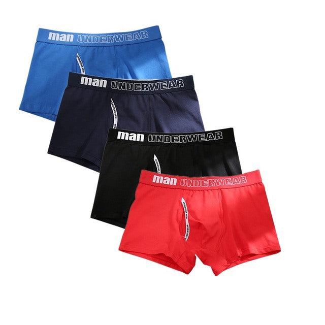 4pcs Boxer Mens Cotton Underpants - Amazitshop