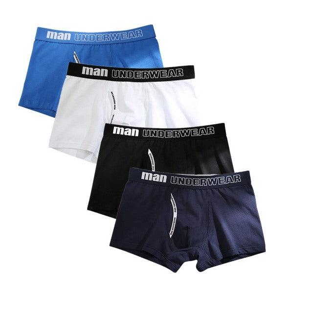 4pcs Boxer Mens Cotton Underpants - Amazitshop