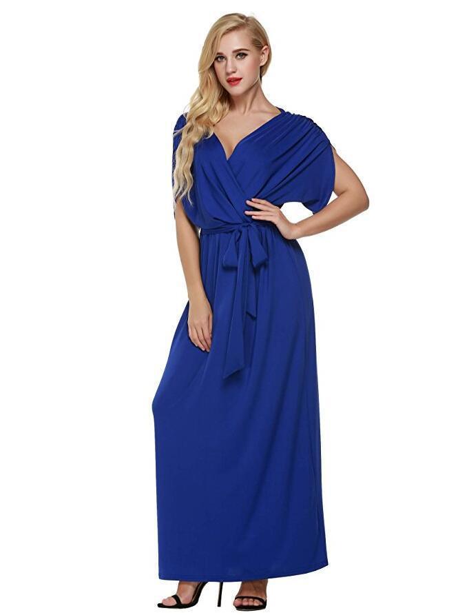 4XL Big Size Dress Elegant Women Long Dresses Summer Dresses - Amazitshop