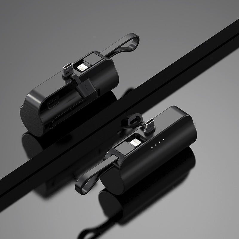 5000mah Portable Charger With Built - in Cable Power Bank External Battery - Amazitshop