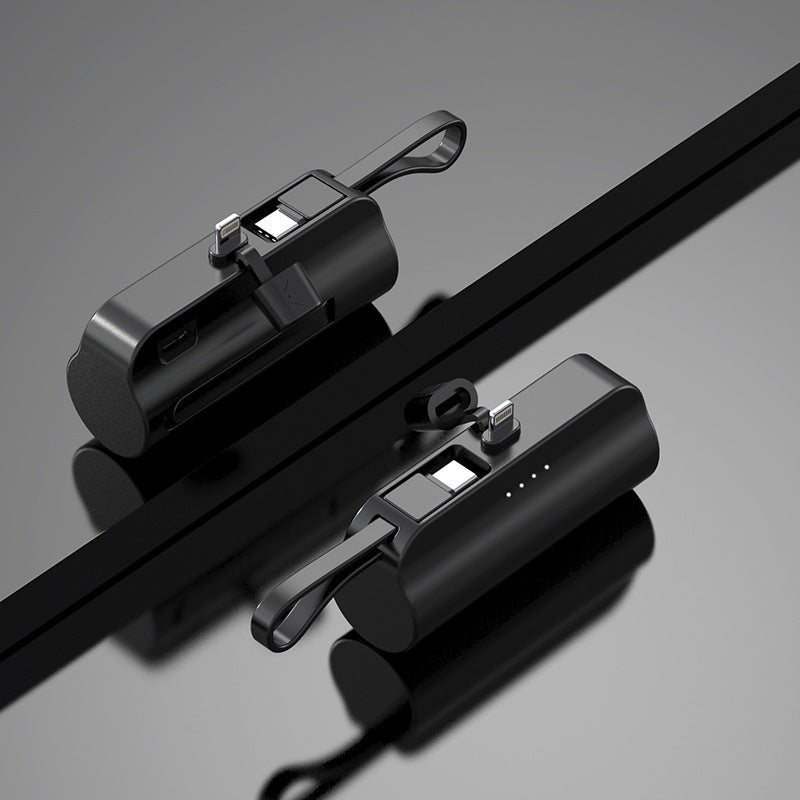 5000mah Portable Charger With Built - in Cable Power Bank External Battery - Amazitshop