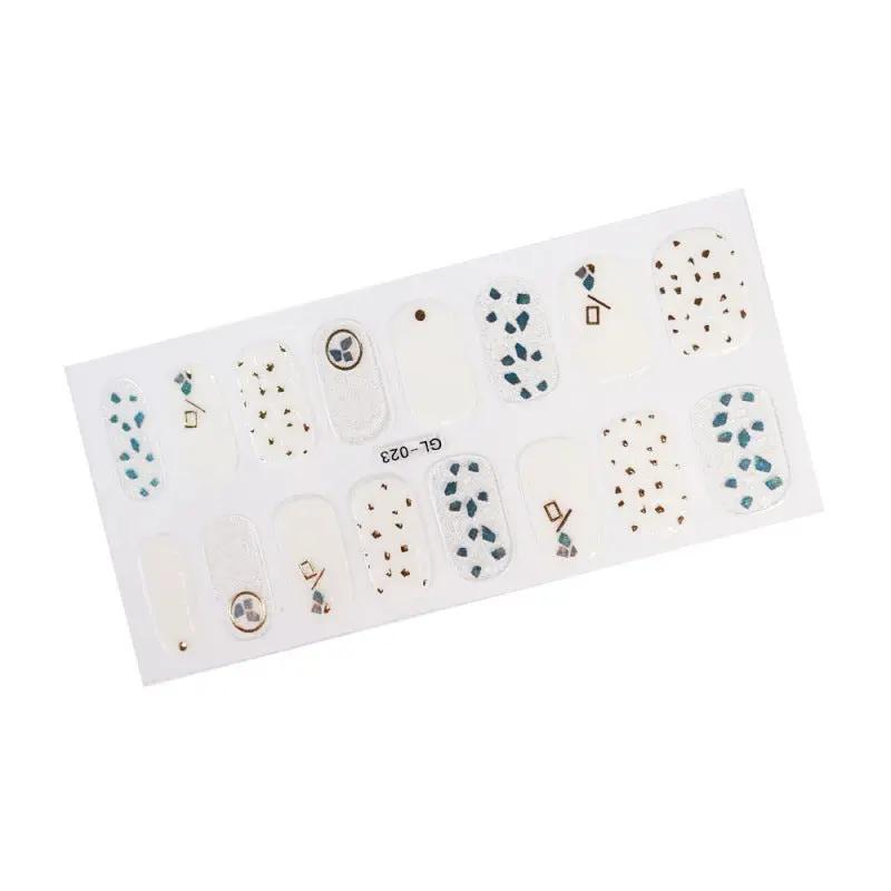 Gilding Cat's Eye Letter Color Nail Sticker by amazitshop