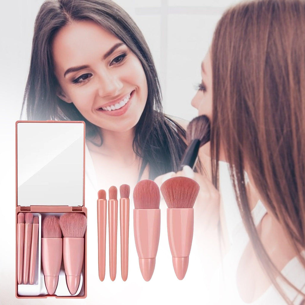 5Pcs Makeup Brushes Tool Set Cosmetic Powder Eye Shadow Foundation Blush Blending Make Up Brush - Amazitshop