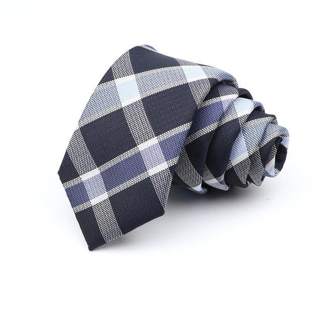 6cm Casual Ties For Men Skinny Tie Fashion Polyester Plaid - Amazitshop