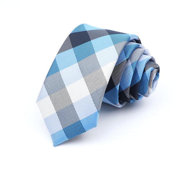 6cm Casual Ties For Men Skinny Tie Fashion Polyester Plaid - Amazitshop