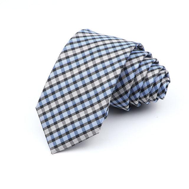 6cm Casual Ties For Men Skinny Tie Fashion Polyester Plaid - Amazitshop