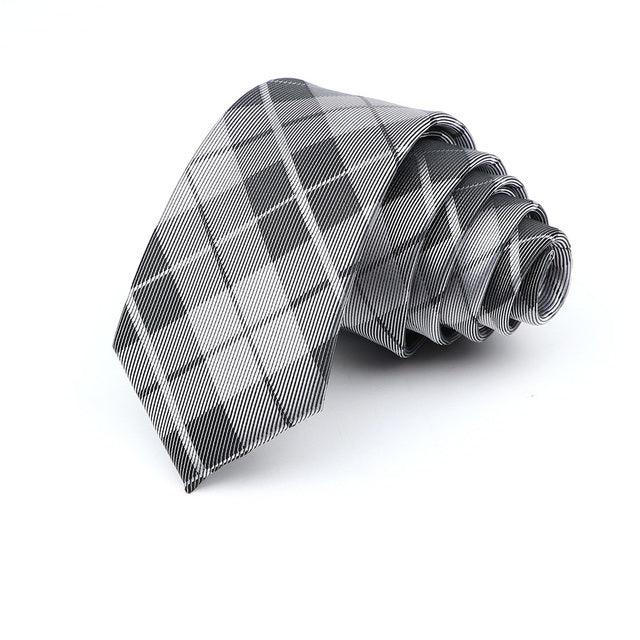 6cm Casual Ties For Men Skinny Tie Fashion Polyester Plaid - Amazitshop