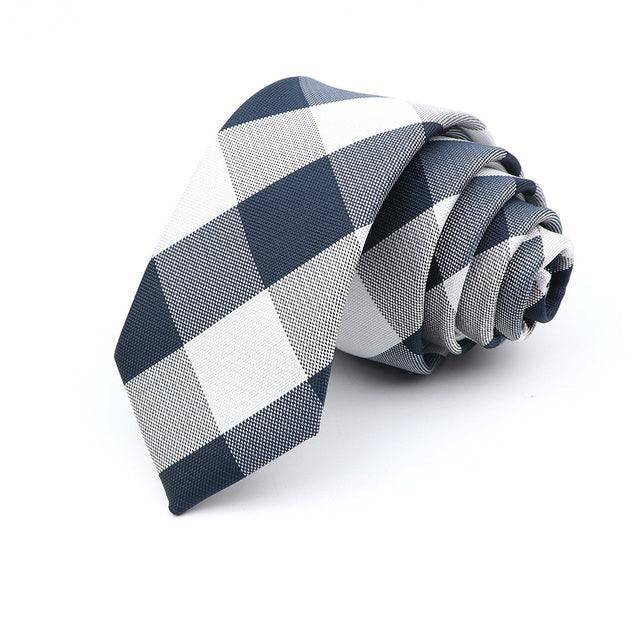 6cm Casual Ties For Men Skinny Tie Fashion Polyester Plaid - Amazitshop